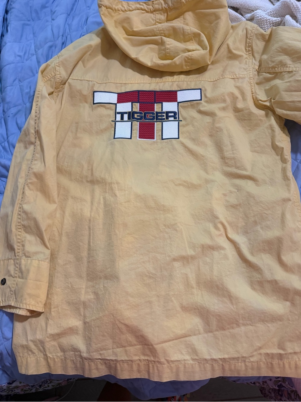 Disney store Yellow Hooded Jacket with Tigger Patch - Picture 3 of 3